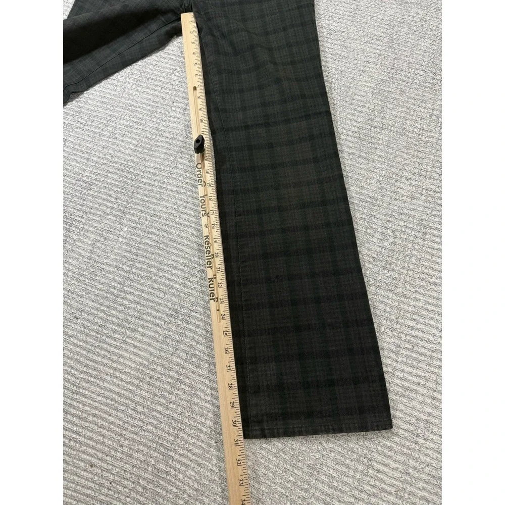 Comme Ca Ism Plaid Pants Mens‎ 30 Gray Black Tartan Slim Straight Cotton